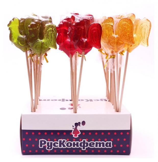 

Леденец на палочке РусКонфета Петушок маленький литой, 20г