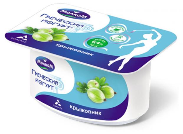 Йогурт Молком Греческий крыжовник 3,4% БЗМЖ, 125 г