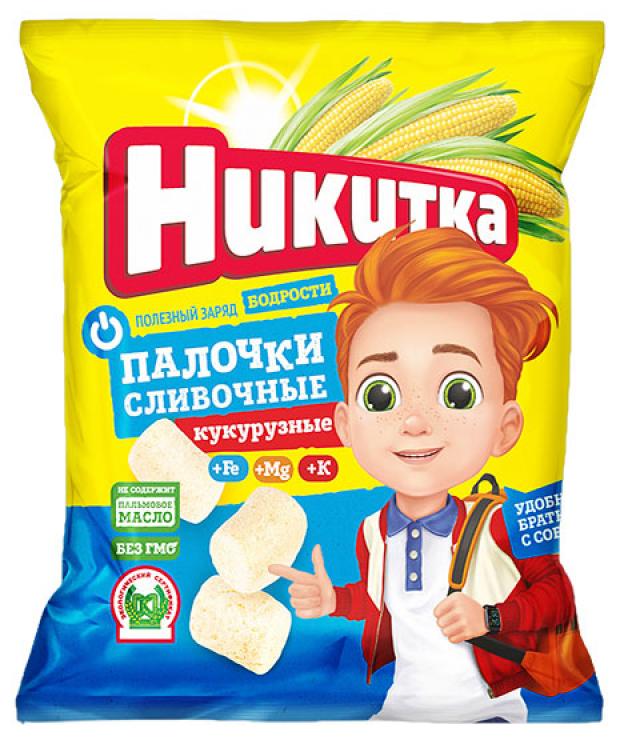 Палочки кукурузные Никитка сливочные, 80 г