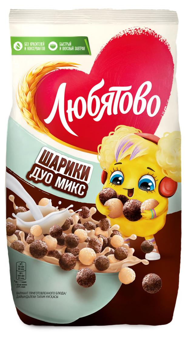 

Завтраки готовые Любятово Шарики Дуо Микс, 200 г
