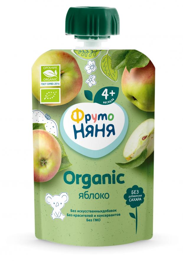 Пюре ФрутоНяня Organic яблочное с 4 мес., 90 г