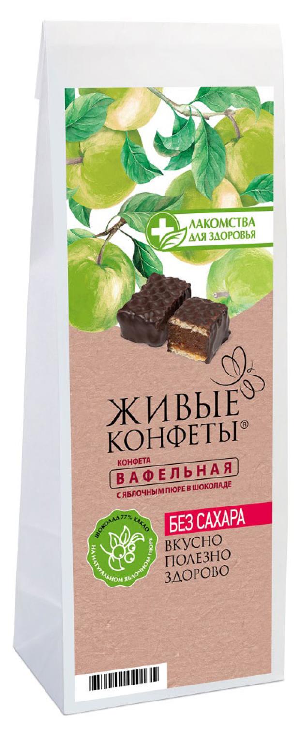 

Конфеты Лакомства для здоровья Вафельные с яблочным пюре без сахара, 120 г