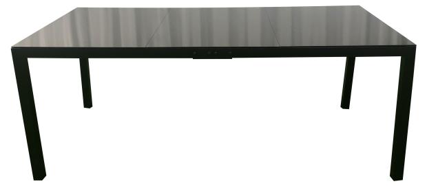 

Стол садовый разборный стекло/металл черный, 190х90х73 см