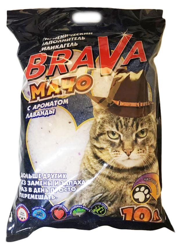 

Наполнитель для кошачьего туалета Brava Мачо силикагелевый лаванда, 10 л