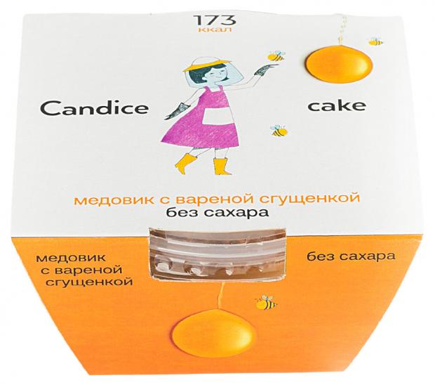 

Десерт Candice Cake Медовик с вареной сгущенкой без сахара, 100 г