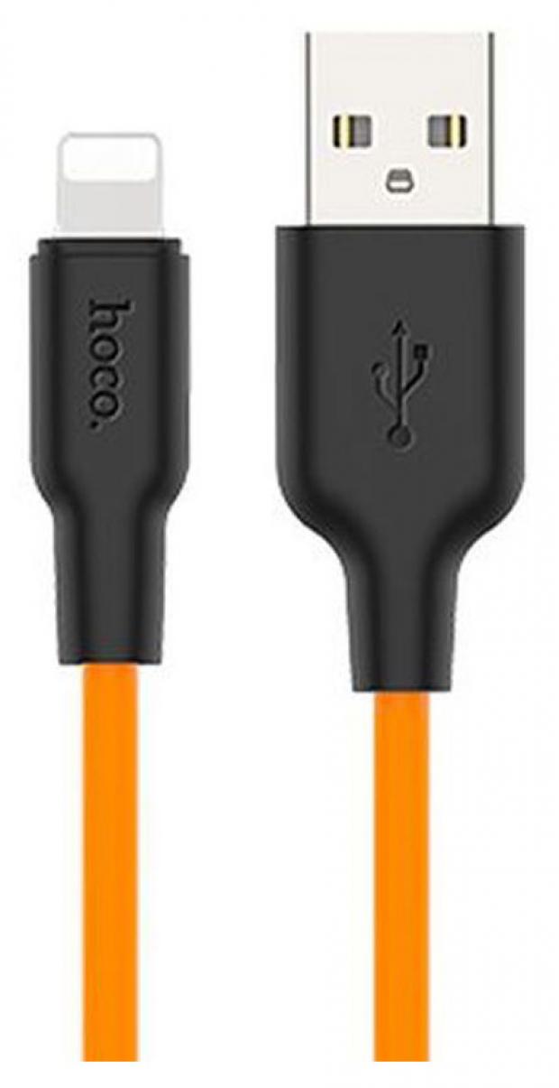 USB кабель Hoco X21 Lightning 8-pin оранжевый, 1 м