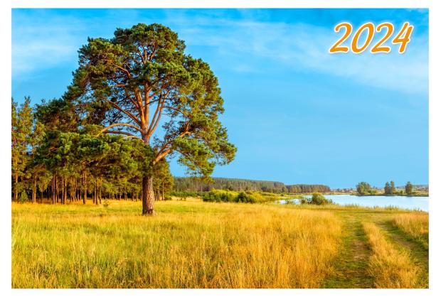 

Календарь настенный квартальный Родной край на трех гребнях на 2024 г, 310х680 мм