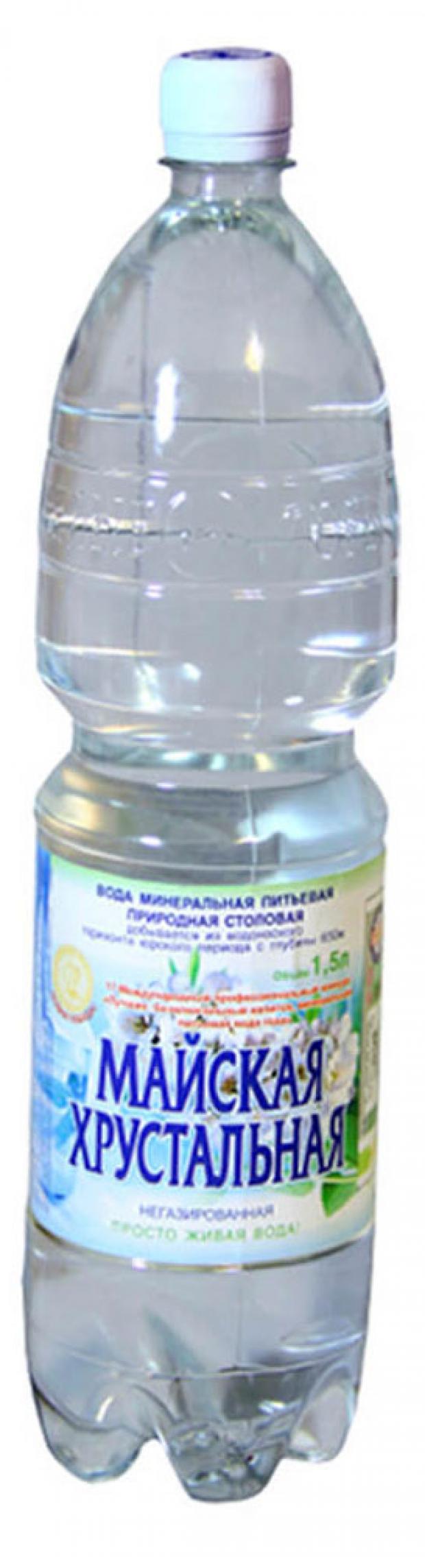 Вода минеральная Майская Хрустальная негазированная столовая, 1,5 л