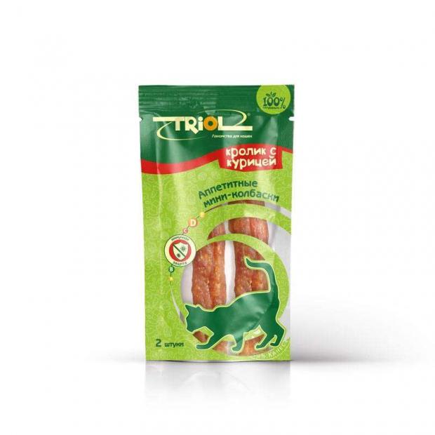 

Лакомство для кошек Triol колбаски из кролика и курицы, 7 г