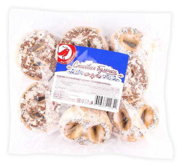 Изделие хлебобулочное сдобное АШАН Красная птица Смаковая булочка 300 г 79₽