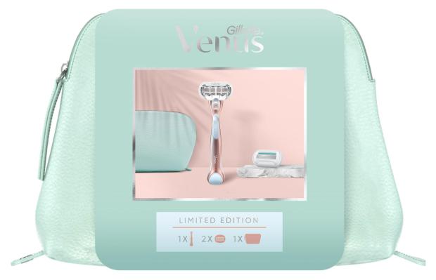 

Набор подарочный Venus бритва RoseGold + 2 сменные кассеты и косметичка