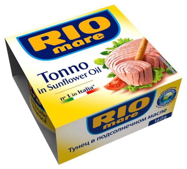 

Филе тунца Rio Mare в подсолнечном масле, 160 г