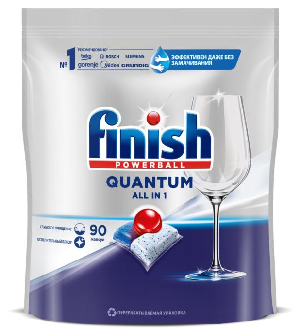 цена Капсулы для посудомоечной машины Finish Quantum, 90 шт