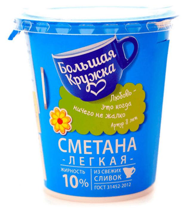 

Сметана «Большая кружка» 10%, 315 г