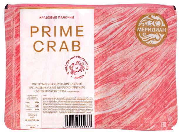 

Крабовые палочки Меридиан Prime Crab, 180 г