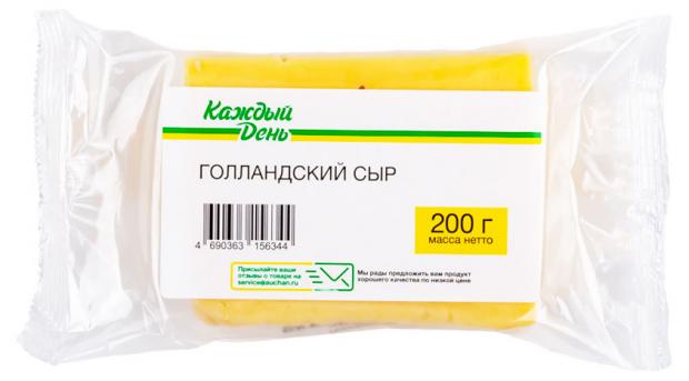 

Сыр полутвердый голландский Каждый день БЗМЖ, 200 г