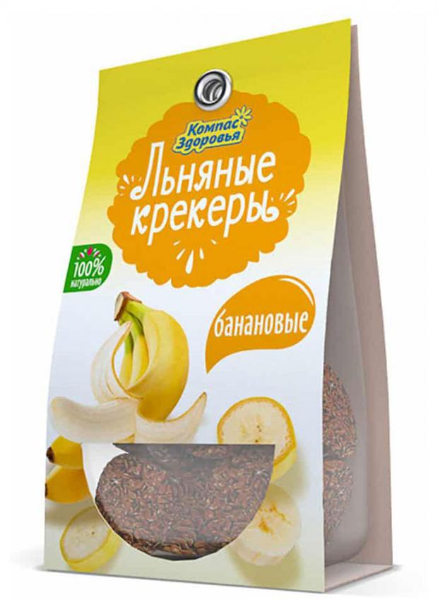 Крекеры льняные Компас Здоровья с бананом, 50 г