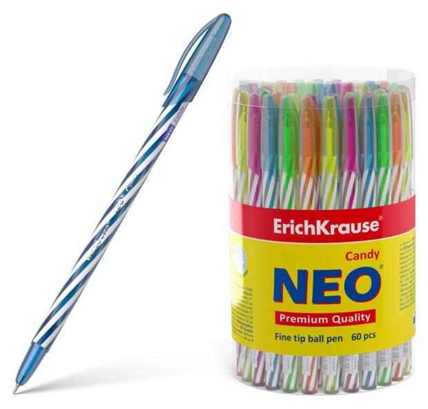 

Ручка шариковая ErichKrause Neo Candy синяя, 1 шт