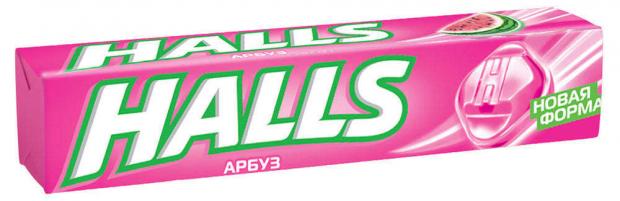 леденцы halls со вкусом арбуза 25 г Карамель леденцовая Halls со вкусом арбуза, 25 г