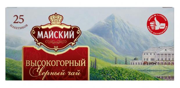 

Чай черный Майский Высокогорный, 25x1,6 г