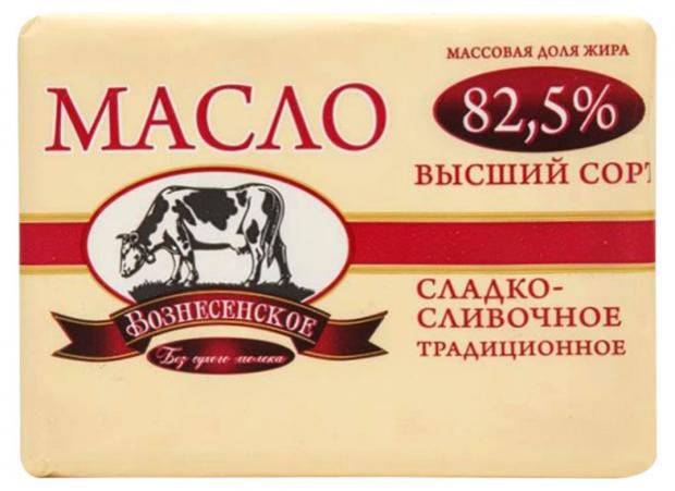 Масло сливочное Вознесенское 82,5% БЗМЖ, 170 г