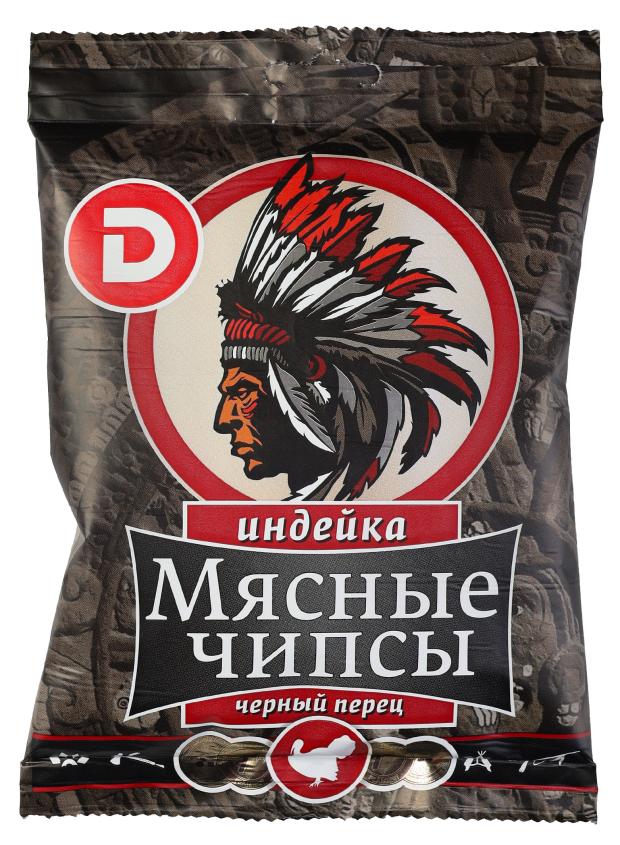 

Чипсы сыровяленые ДЫМОВ из индейки с черным перцем, 25 г