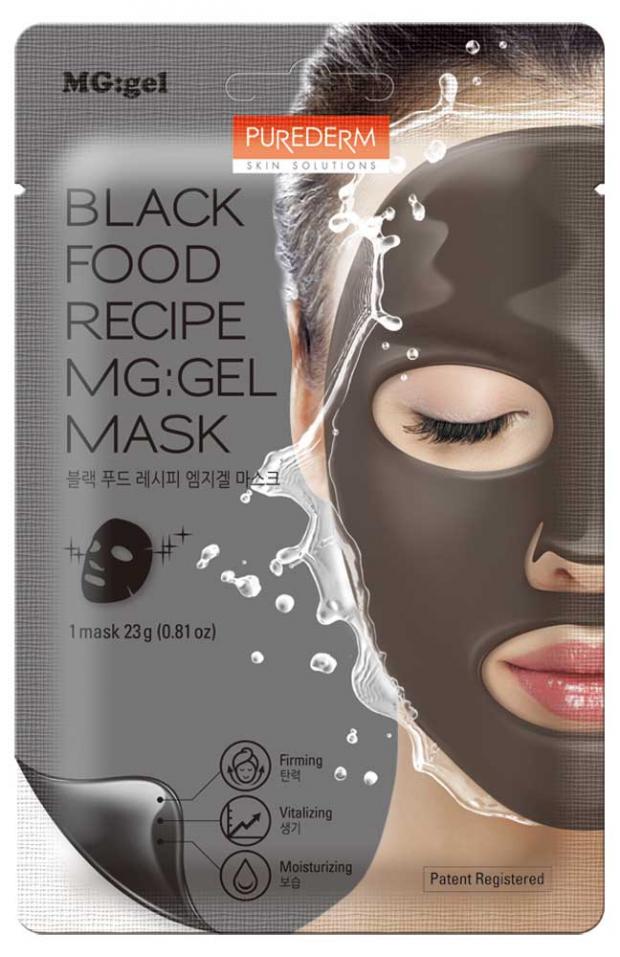 Маска для лица Purederm Укрепляющая гелевая черным комплексом, 23 г