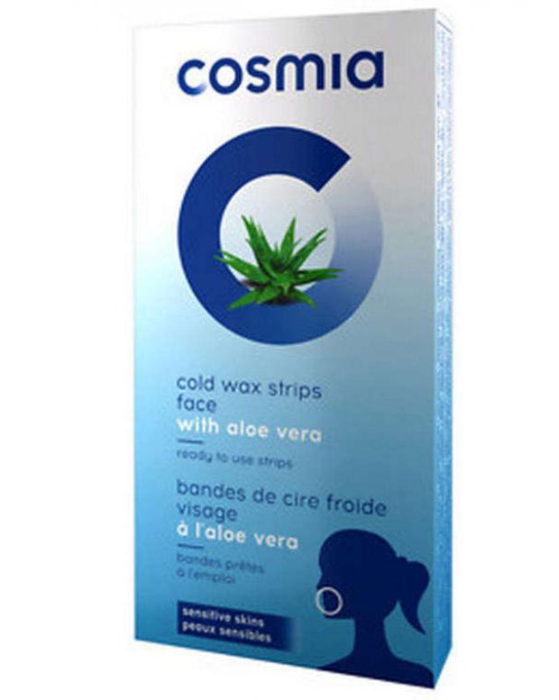 Восковые полоски для депиляции лица Cosmia Aloe, 20 шт