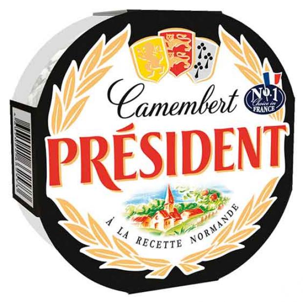 Сыр мягкий President с белой плесенью Камамбер 45% БЗМЖ, 125 г сыр плавленый president creme de camembert с белой плесенью 50% 125 г