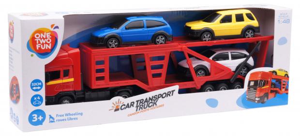 

Игровой набор One Two Fun Автовоз с тремя машинками