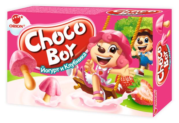 Печенье Orion Choco Boy Йогурт и клубника, 40 г печенье orion choco boy 45 г