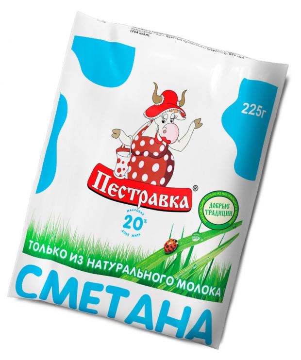 Сметана Пестравка 20%, 225 г