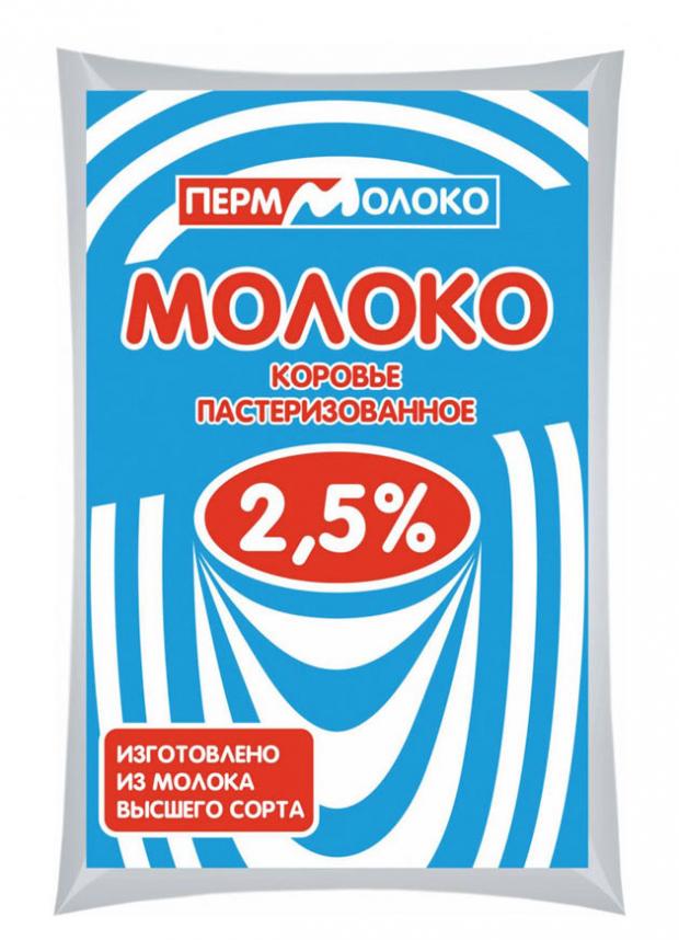 Молоко Перммолоко пастеризованное 2,5%, 900 мл