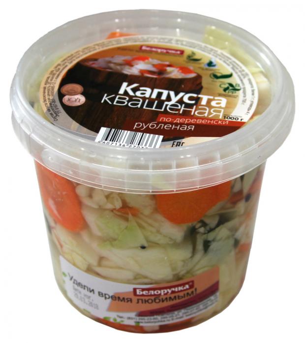 

Капуста квашеная «Белоручка» рубленая по-деревенски, 1 кг