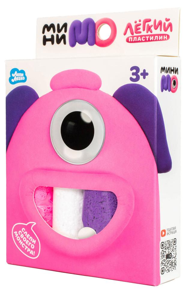 

Пластилин легкий МиниМо, Мони, 4 цвета, 40 г
