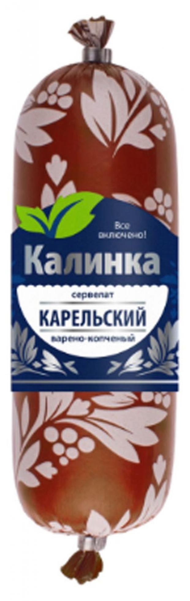 Колбаса варено-копченая Калинка Карельский сервелат, 350 г