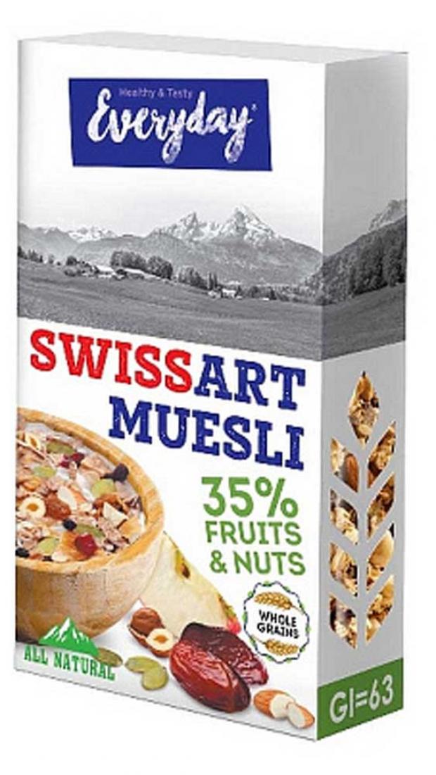 

Мюсли Everyday Swiss art muesli с фруктами орехами и семечками, 300 г