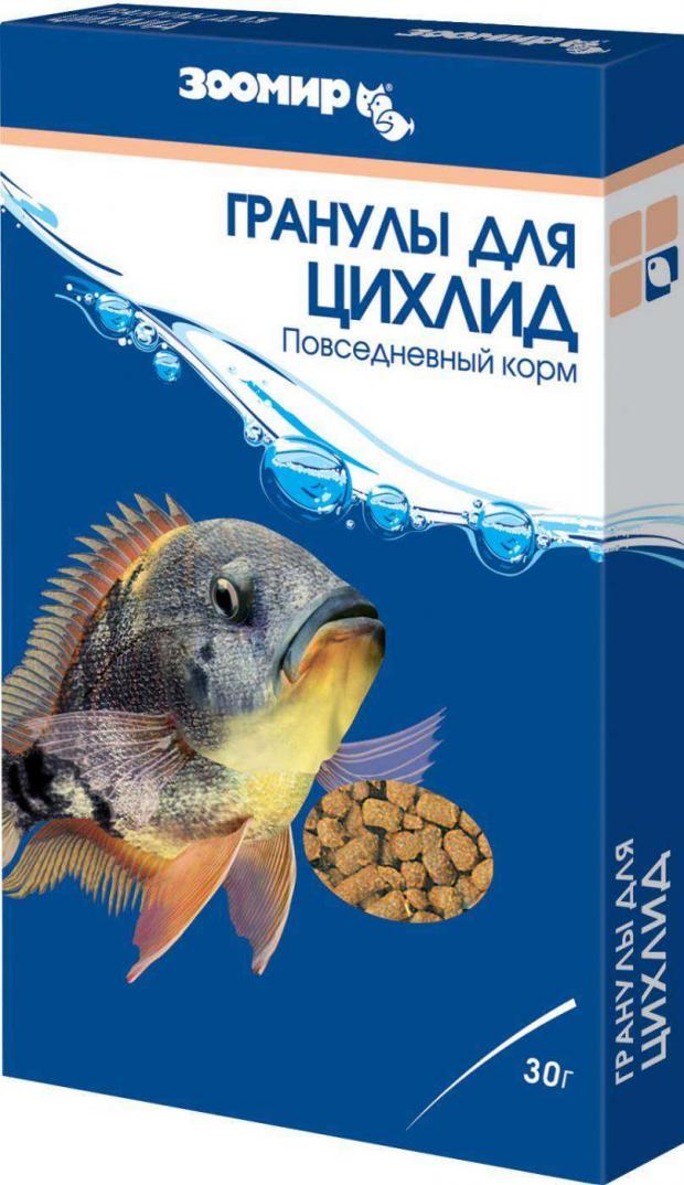 

Корм для рыб «Зоомир» гранулы для цихлид повседневный, 30 г