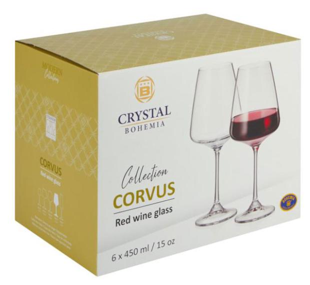 

Набор бокалов для красного вина Crystalite Bohemia Corvus, 450 мл