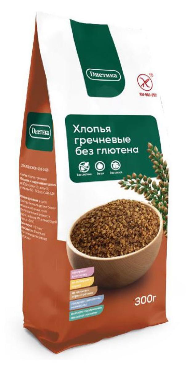 

Хлопья гречневые Диетика без глютена, 300 г