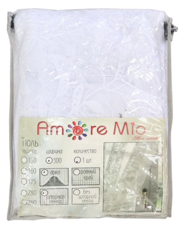

Тюль Amore Mio RR M 3074 на ленте белая, 300х170 см