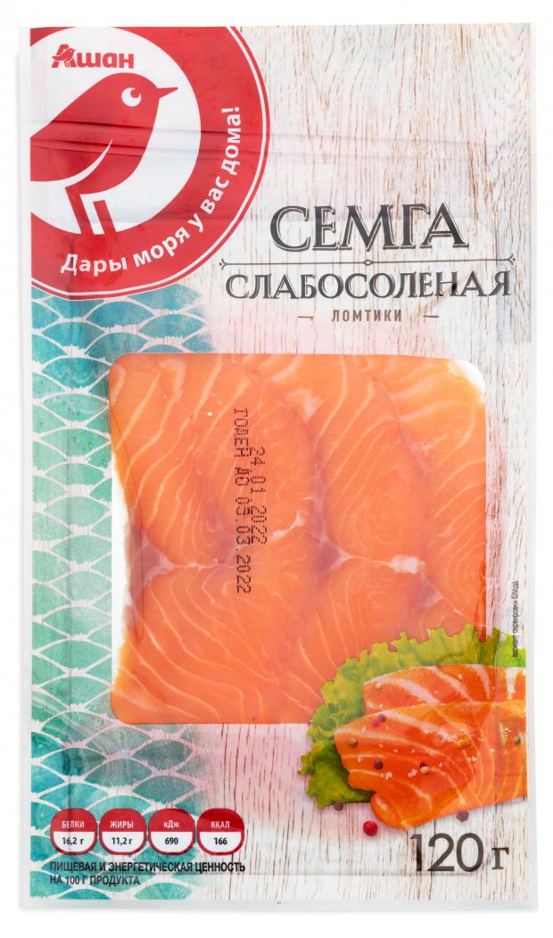 

Семга слабосоленая ломтики АШАН, 120 г
