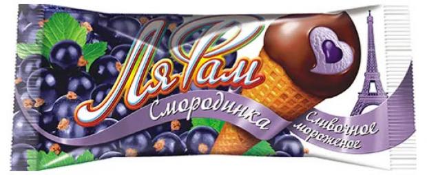 Мороженое сливочное Ля Фам Смородинка БЗМЖ, 70 г