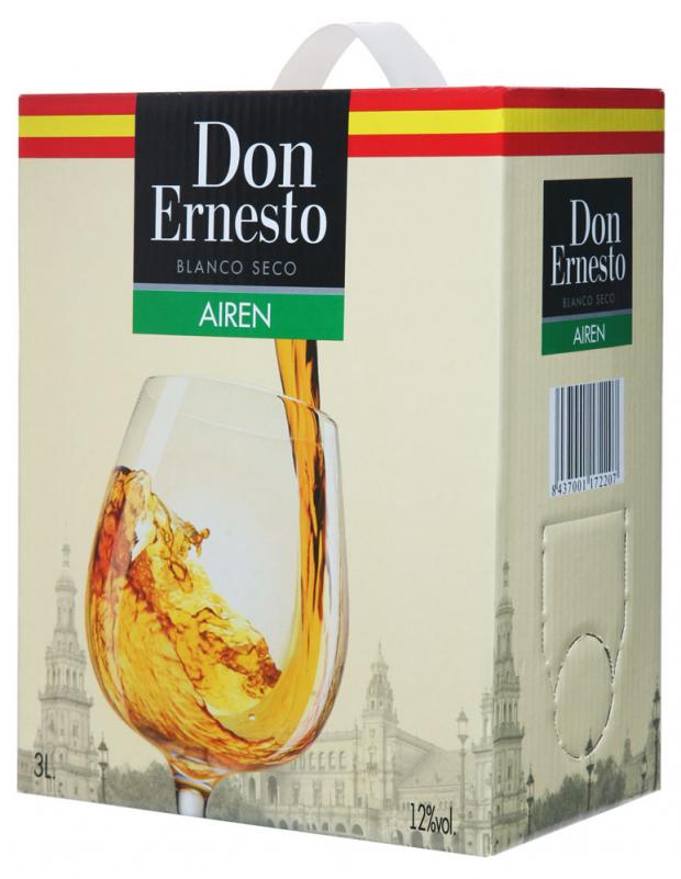 Вино Don Ernesto Airen белое сухое Испания, 3 л