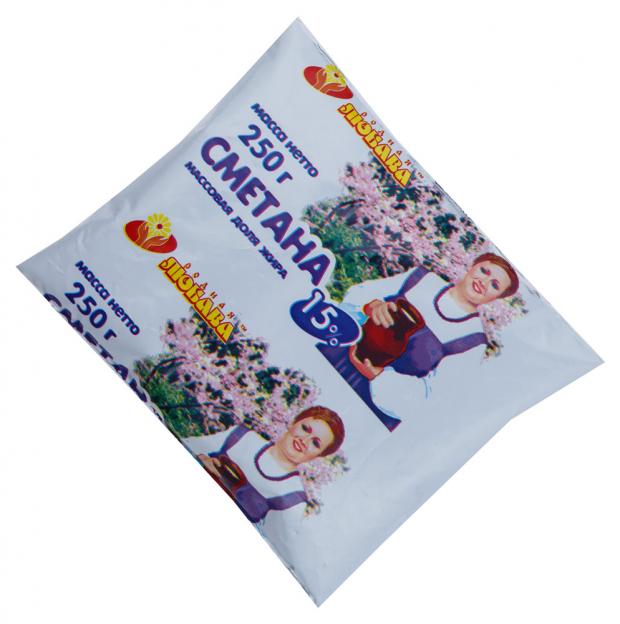 Сметана Родная Любава 15%, 250 г
