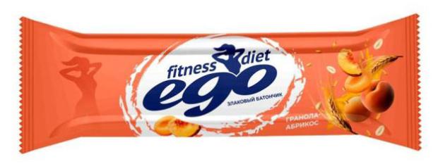 Батончик злаковый Ego fitness Абрикос с витаминами и железом 27 г 42₽
