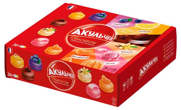 

Пирожное Акульчев Macaron микс, 432 г