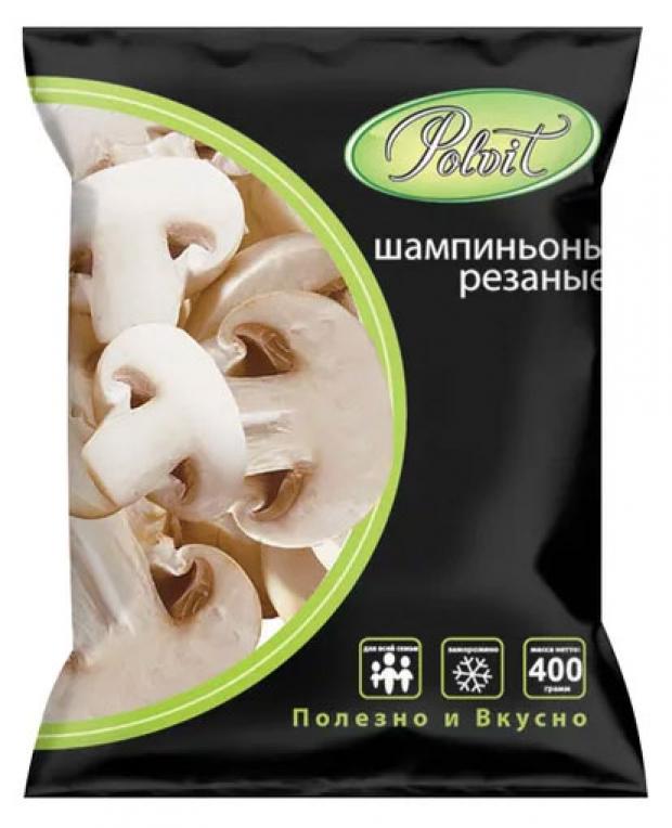 Шампиньоны Polvit резаные замороженные, 400 г