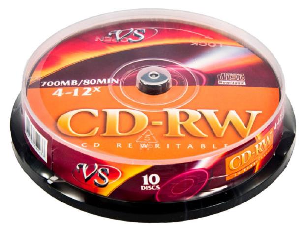 Диск VS CD-RW 80 4-12X, 10 шт