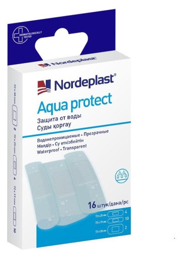 Набор пластырей медицинских Nordeplast защита от воды прозрачные, 16 шт